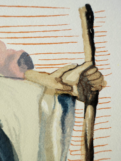 Salvador DALI : Les Aveugles envieux - Bois gravé original
