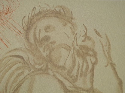 Salvador DALI : Le songe de Dante - Bois gravé original