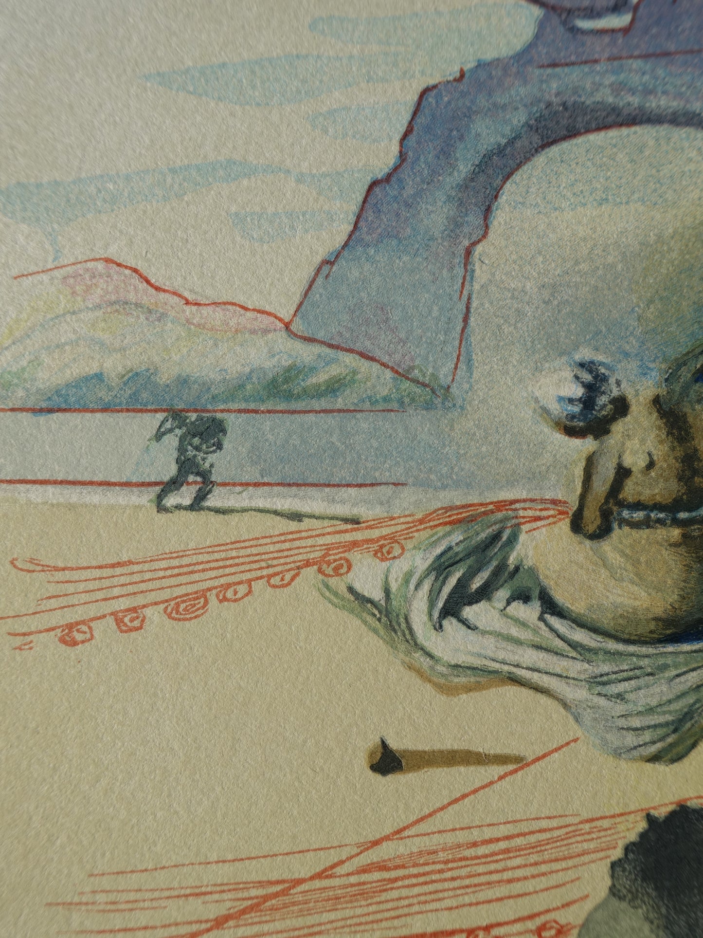 Salvador DALI : Avarice et prodigalité - Bois gravé original