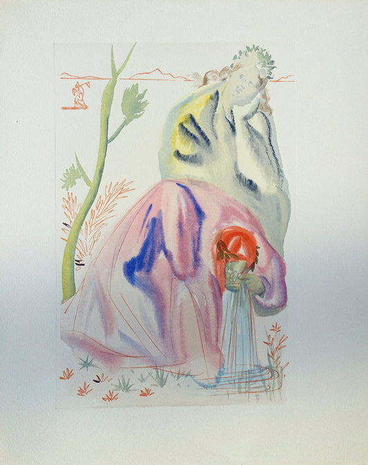 Salvador DALI : La source - Bois gravé original