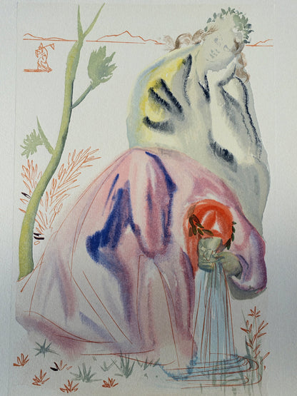 Salvador DALI : La source - Bois gravé original