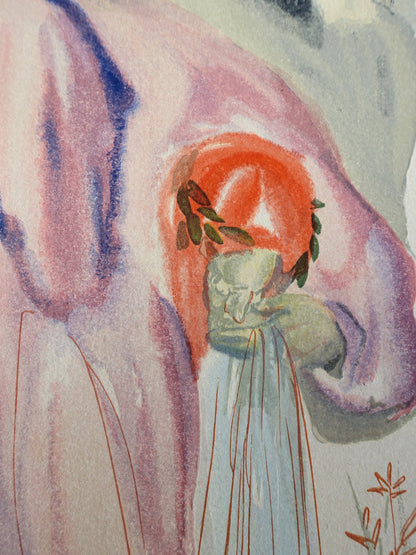 Salvador DALI : La source - Bois gravé original