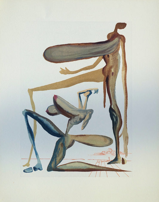 Salvador DALI : La prodigalité - Bois gravé original