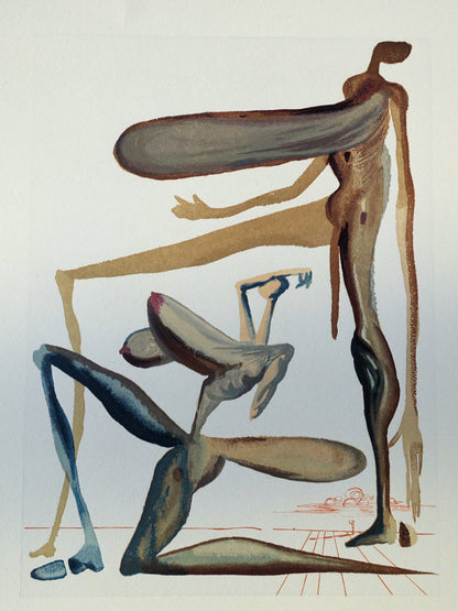Salvador DALI : La prodigalité - Bois gravé original