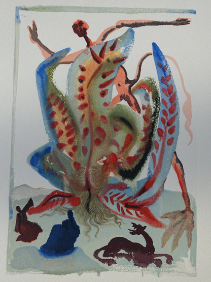 Salvador DALI : La gourmandise - Bois gravé original