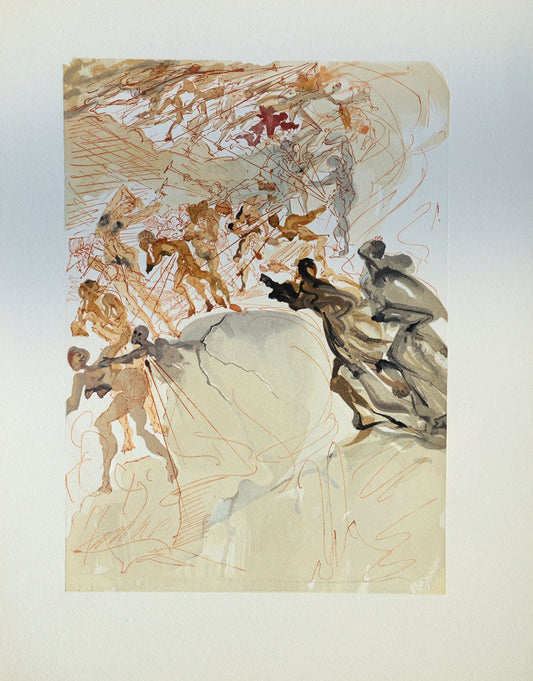 Salvador DALI : La luxure - Bois gravé original