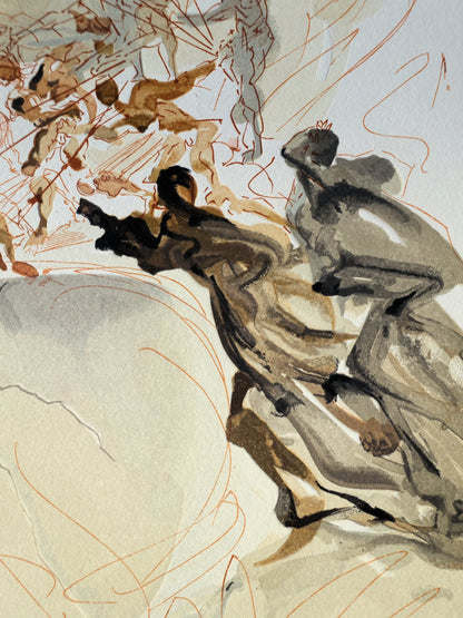 Salvador DALI : La luxure - Bois gravé original