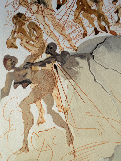 Salvador DALI : La luxure - Bois gravé original