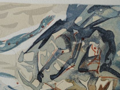 Salvador DALI : Deux troupes de luxurieux - Bois gravé original
