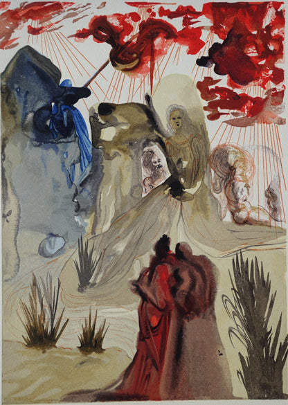 Salvador DALI : La forêt divine - Bois gravé original