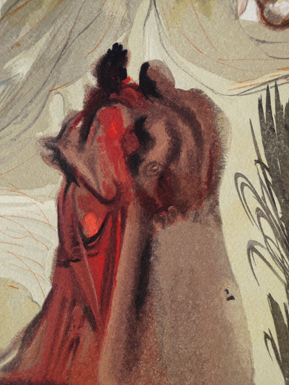 Salvador DALI : La forêt divine - Bois gravé original