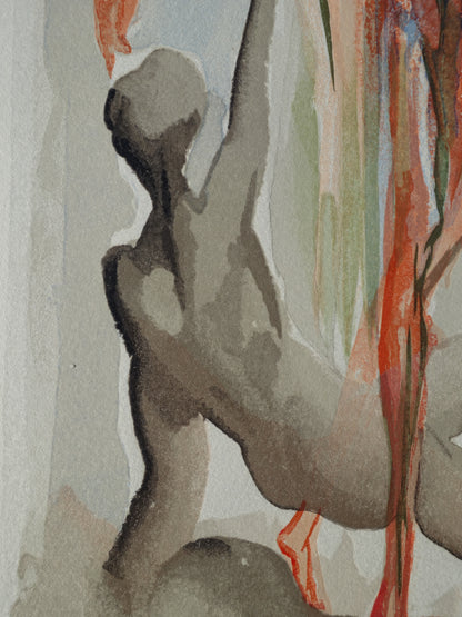 Salvador DALI : Le paradis terrestre - Bois gravé original