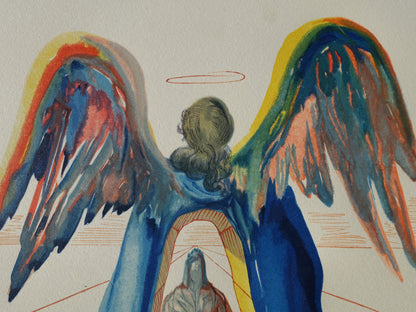 Salvador DALI : Dante purifié - Bois gravé original
