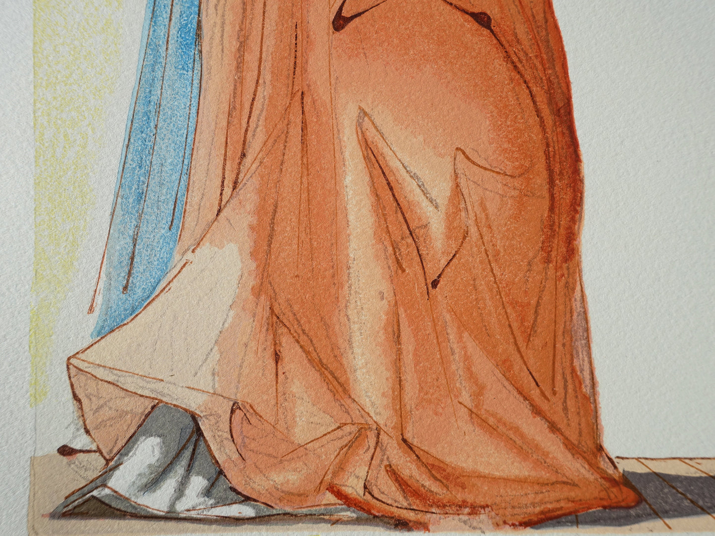 Salvador DALI : Dante à l'entrée du paradis - Bois gravé original