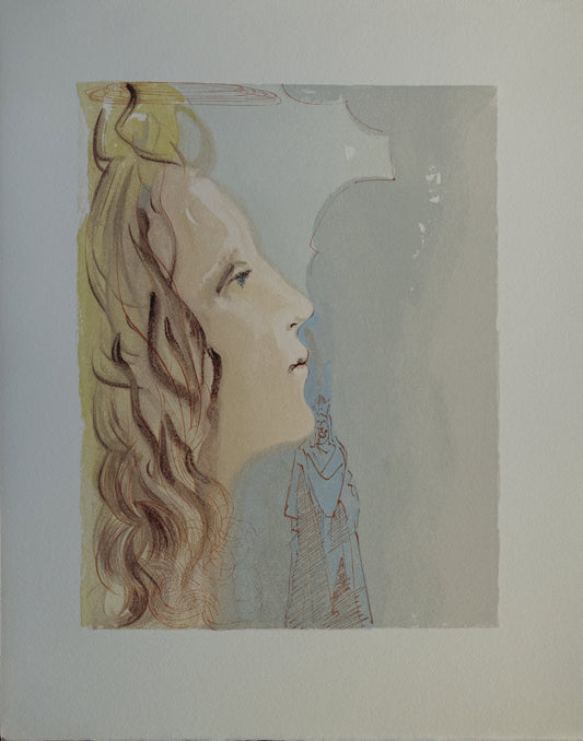 Salvador DALI : L'Ascension vers Vénus - Bois gravé original