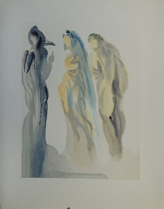 Salvador DALI : Le ciel de Vénus - Bois gravé original