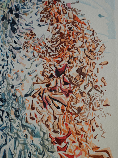 Salvador DALI : Poussières d'âmes - Bois gravé original