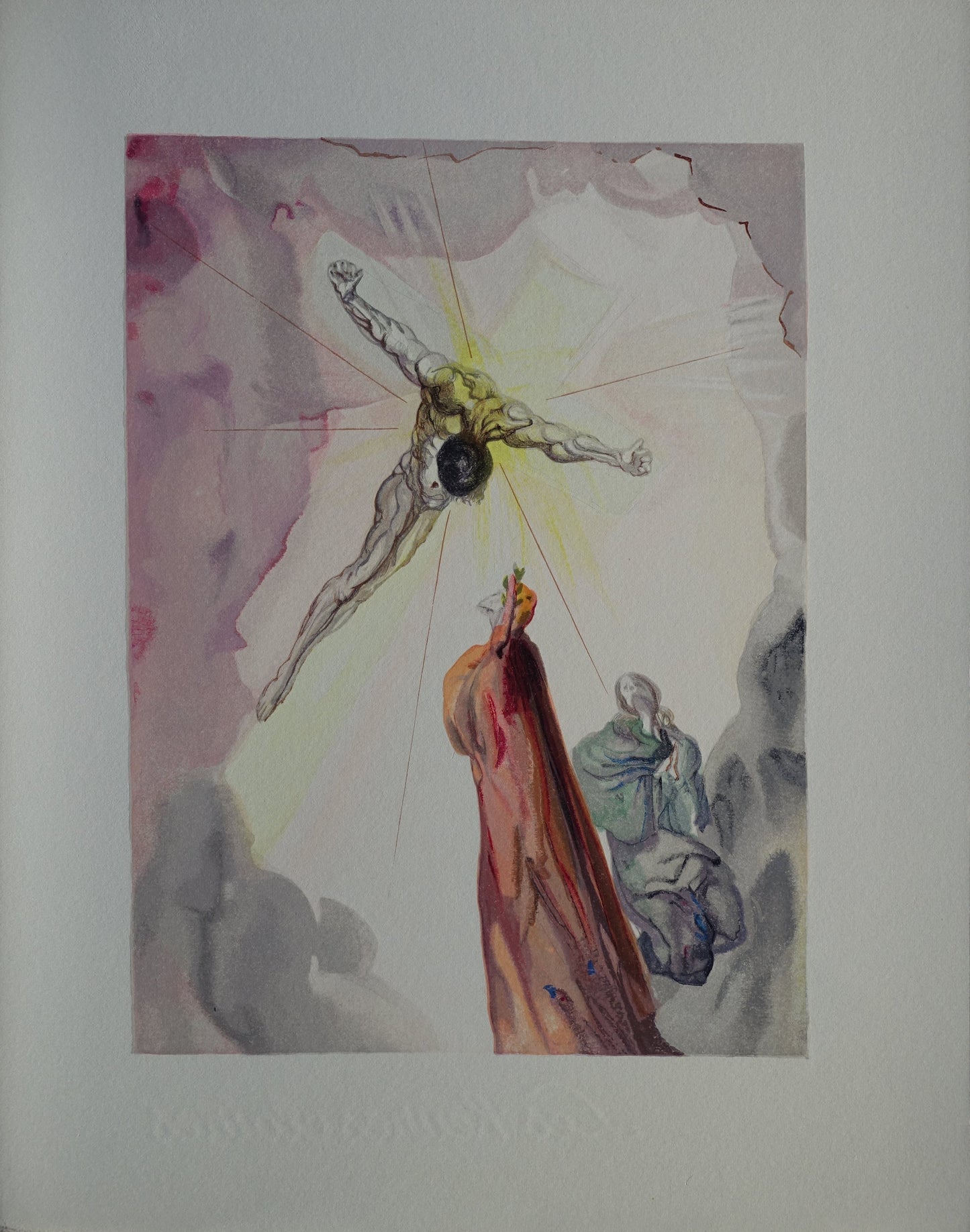 Salvador DALI : Apparition du Christ - Bois gravé original