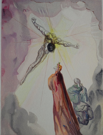 Salvador DALI : Apparition du Christ - Bois gravé original