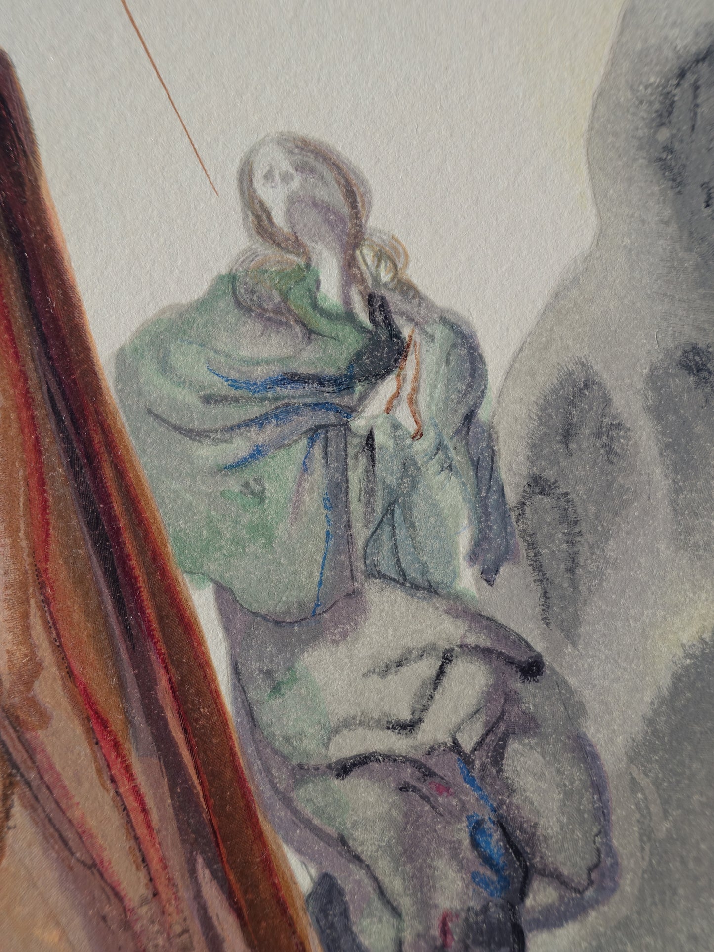 Salvador DALI : Apparition du Christ - Bois gravé original