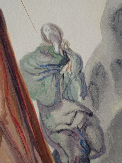 Salvador DALI : Apparition du Christ - Bois gravé original