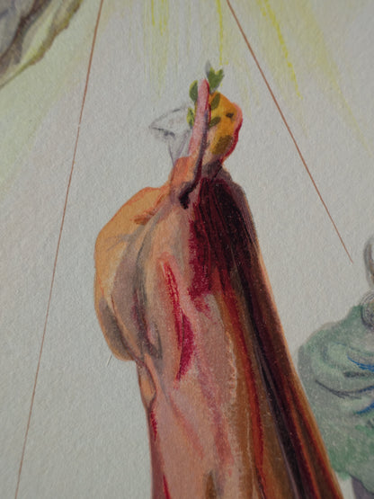 Salvador DALI : Apparition du Christ - Bois gravé original