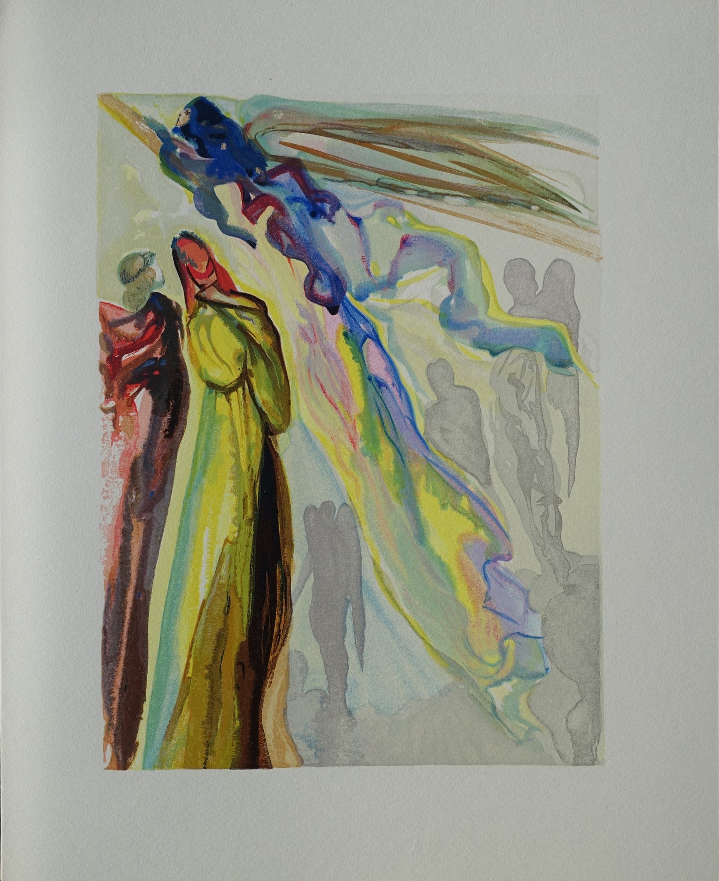 Salvador DALI : Apparition de l'ancêtre - Bois gravé original