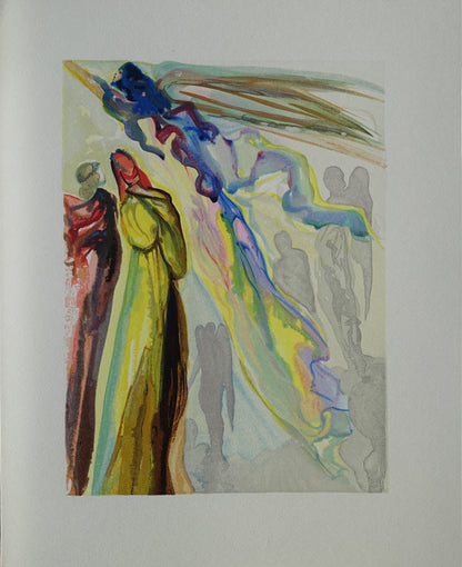 Salvador DALI : Apparition de l'ancêtre - Bois gravé original