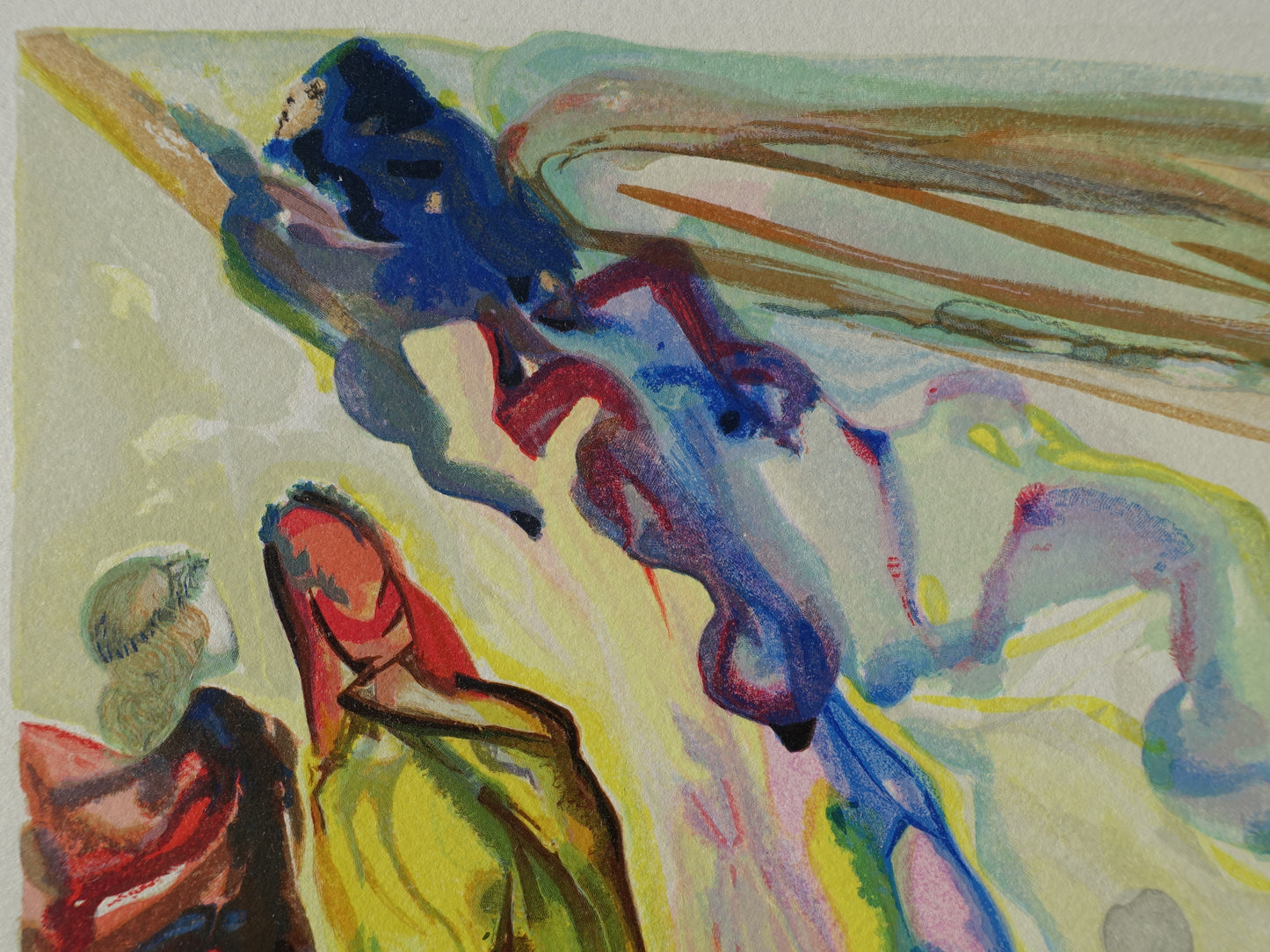 Salvador DALI : Apparition de l'ancêtre - Bois gravé original