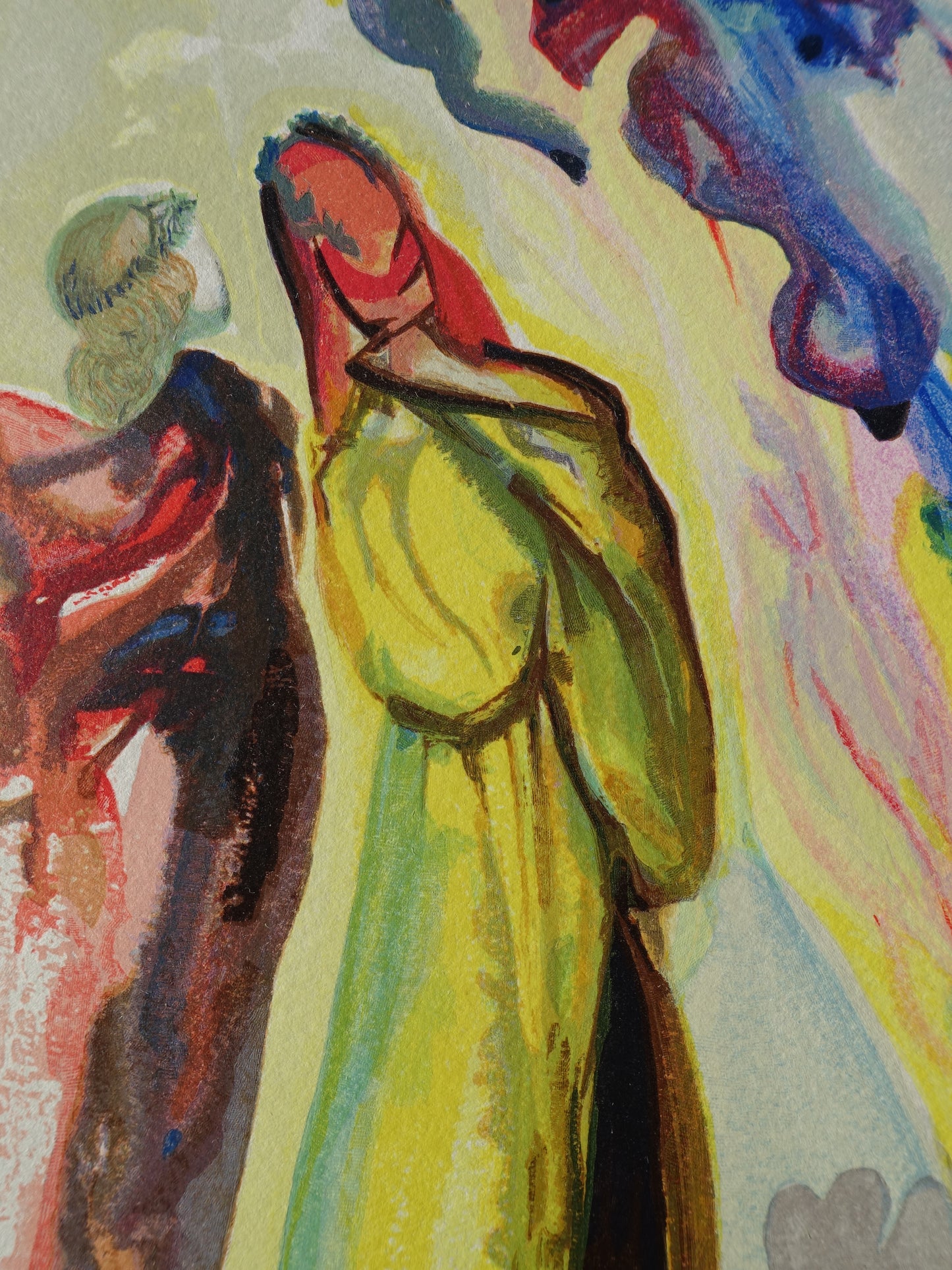 Salvador DALI : Apparition de l'ancêtre - Bois gravé original