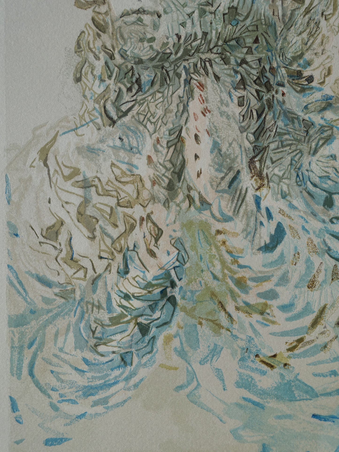 Salvador DALI : La prescience divine - Bois gravé original