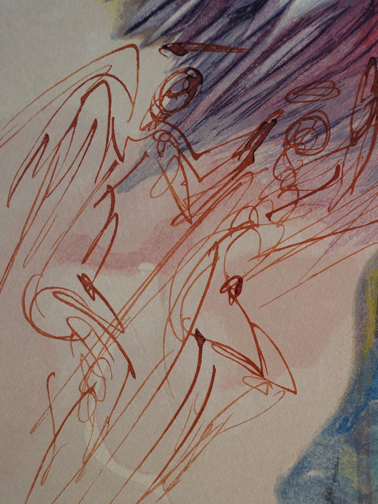 Salvador DALI : Le langage de l'oiseau - Bois gravé original