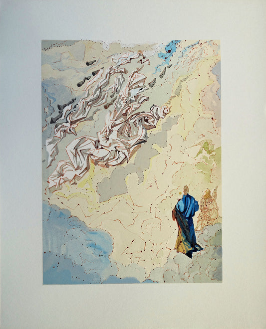 Salvador DALI : Le sixième ciel de Jupiter - Bois gravé original