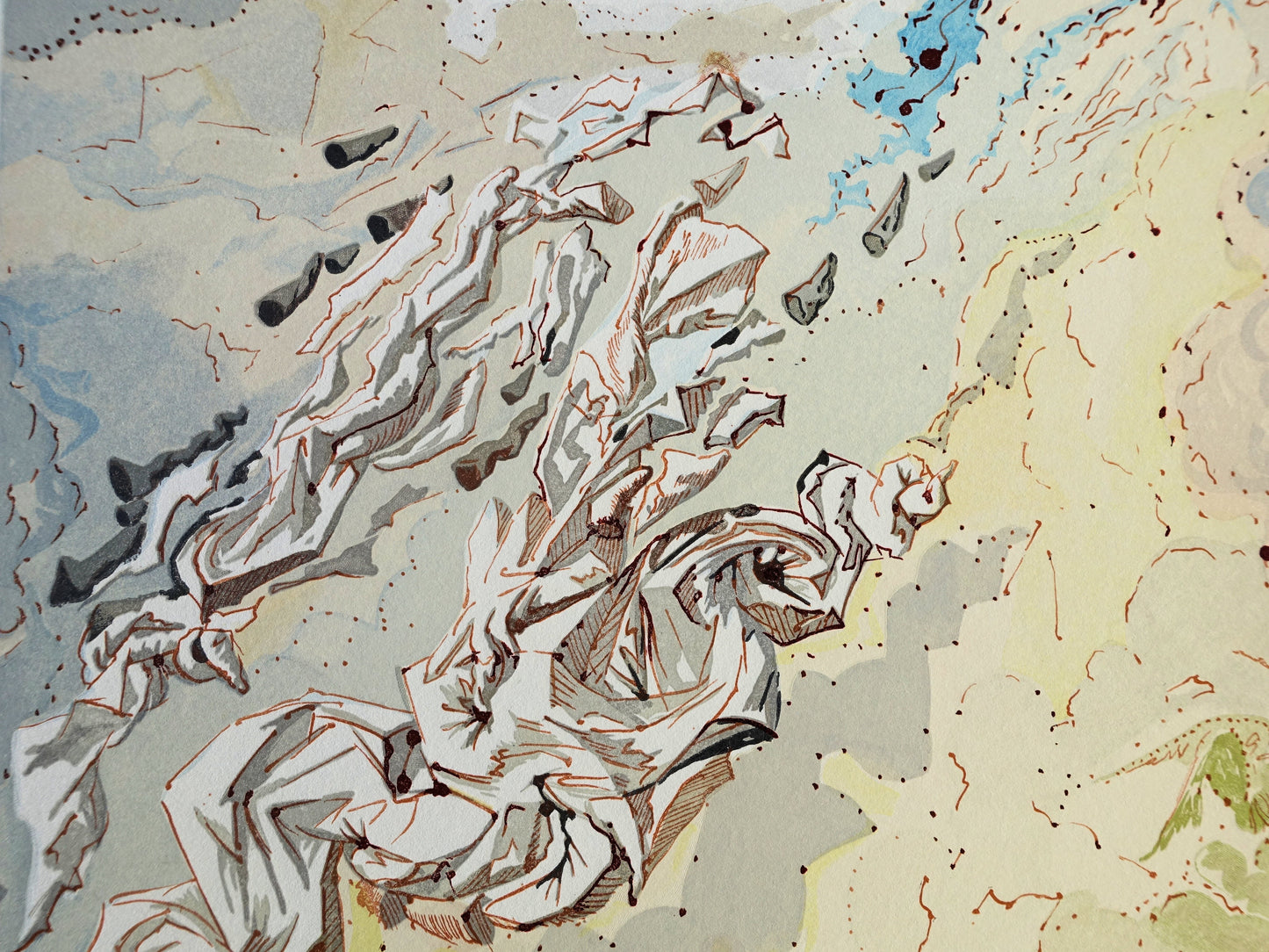 Salvador DALI : Le sixième ciel de Jupiter - Bois gravé original