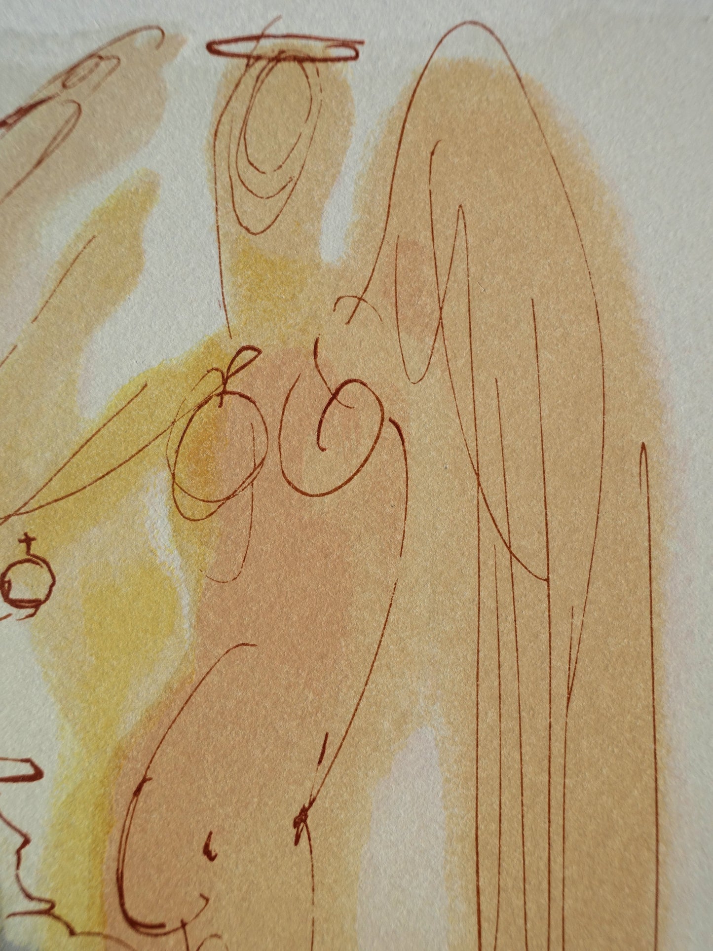 Salvador DALI : Le triomphe du Christ et de la Vierge - Bois gravé original