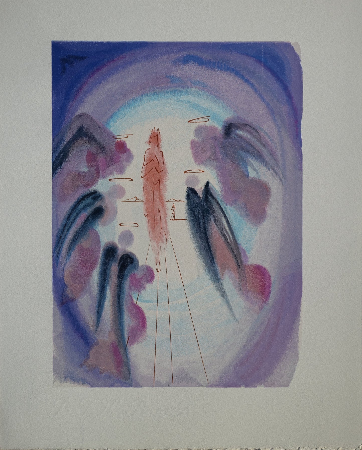 Salvador DALI : La joie des bienheureux - Bois gravé original