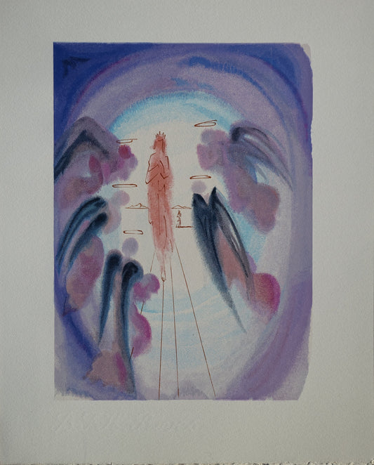 Salvador DALI : La joie des bienheureux - Bois gravé original