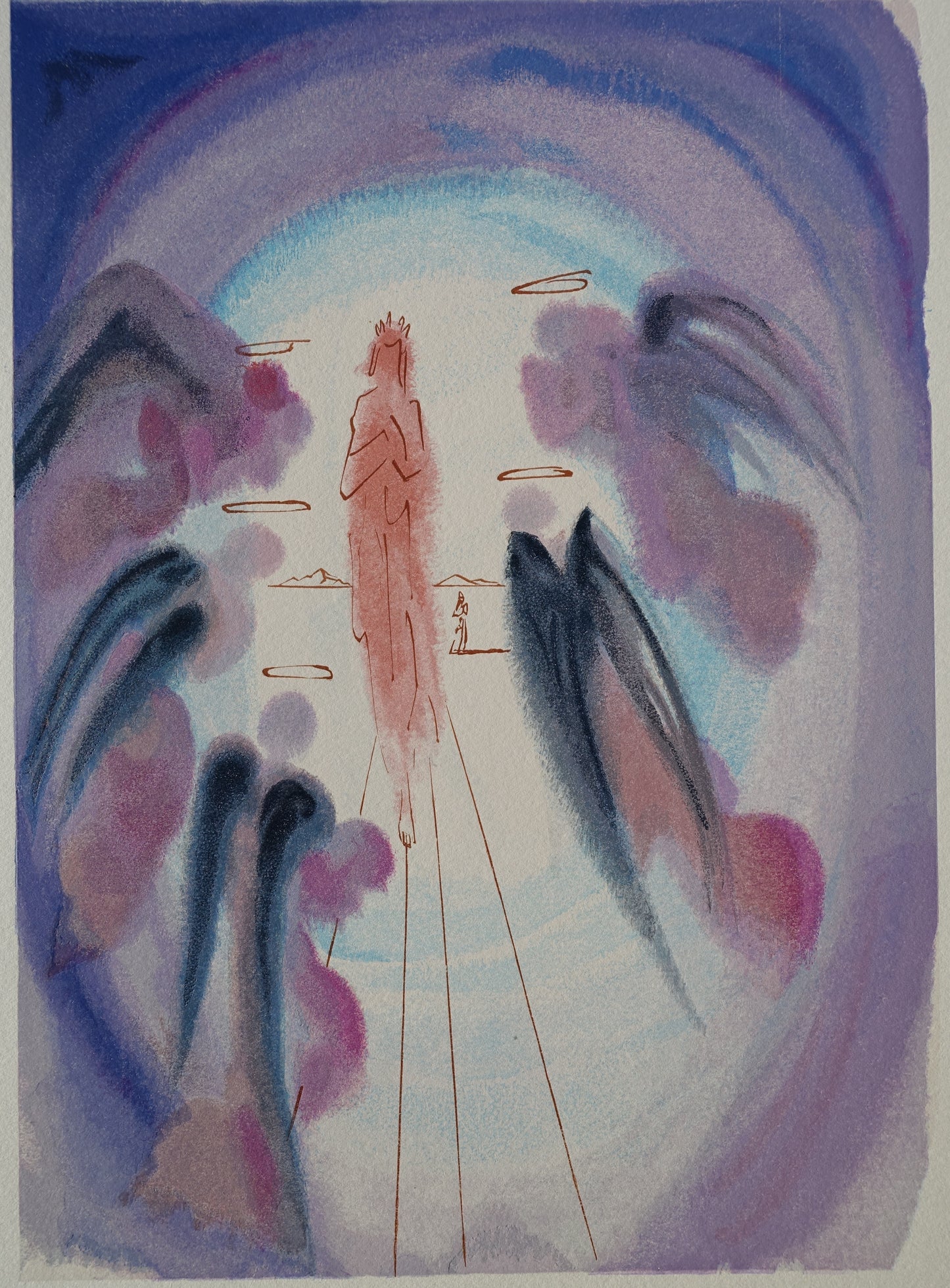 Salvador DALI : La joie des bienheureux - Bois gravé original
