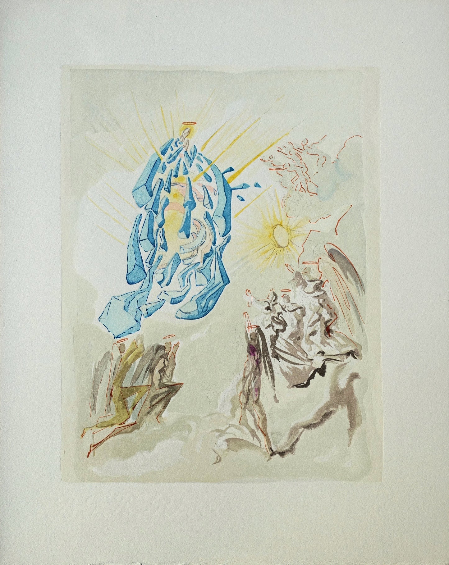 Salvador DALI : Apothéose de Marie - Bois gravé original