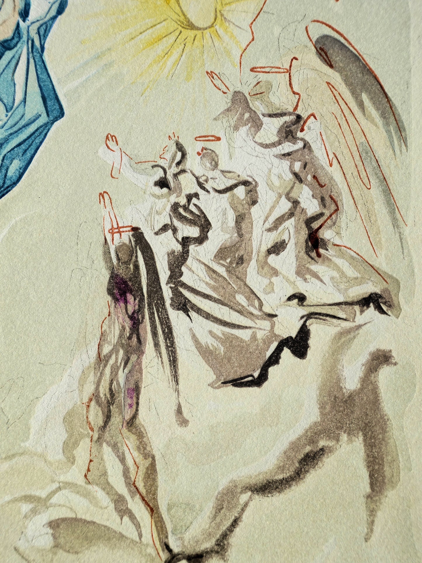 Salvador DALI : Apothéose de Marie - Bois gravé original