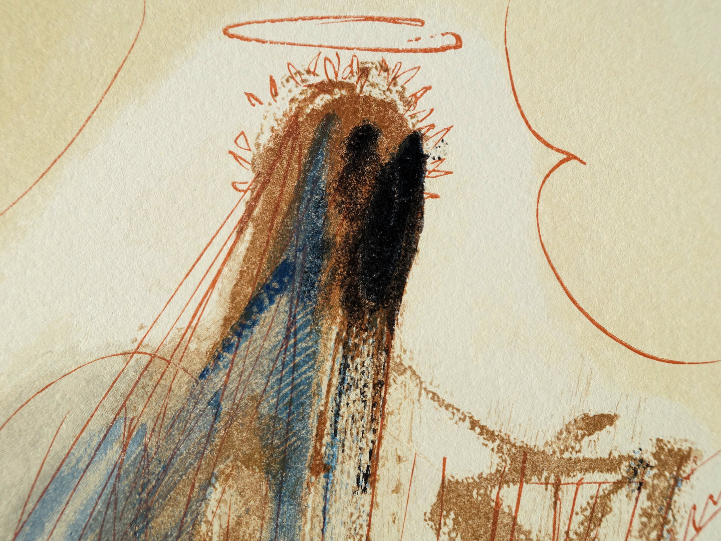Salvador DALI : La création des anges - Bois gravé original