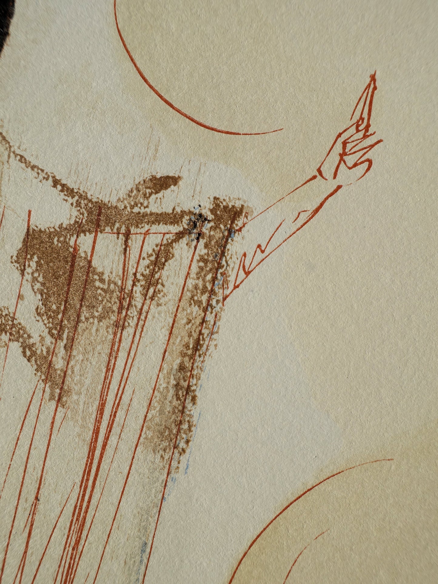 Salvador DALI : La création des anges - Bois gravé original