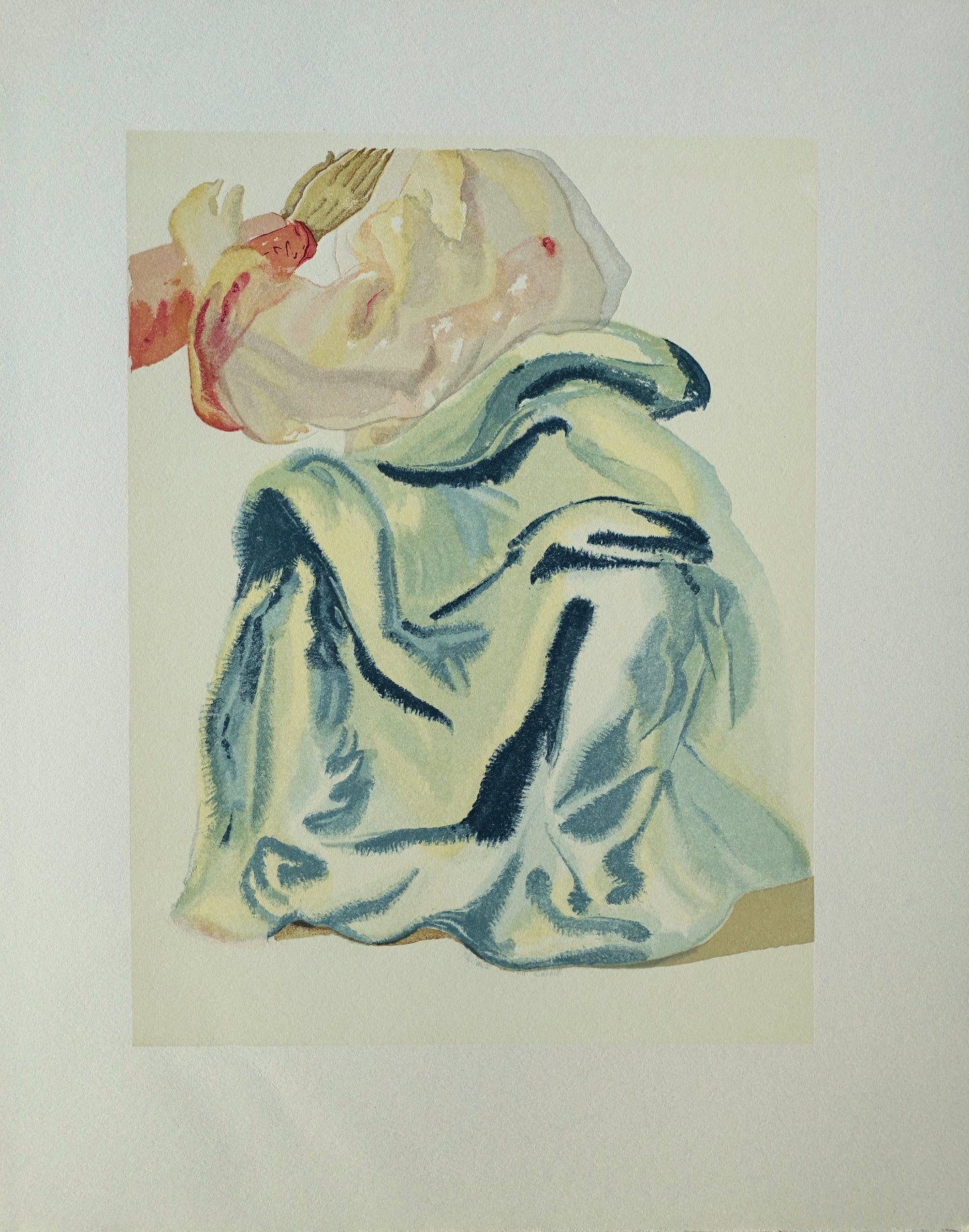 Salvador DALI : Prière à l'Empyrée - Bois gravé original