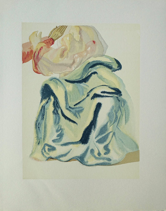Salvador DALI : Prière à l'Empyrée - Bois gravé original
