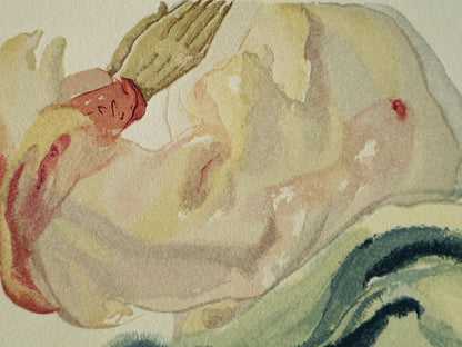 Salvador DALI : Prière à l'Empyrée - Bois gravé original