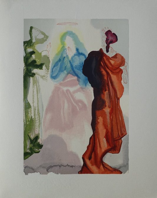 Salvador DALI : La prière de Saint Bernard - Bois gravé original