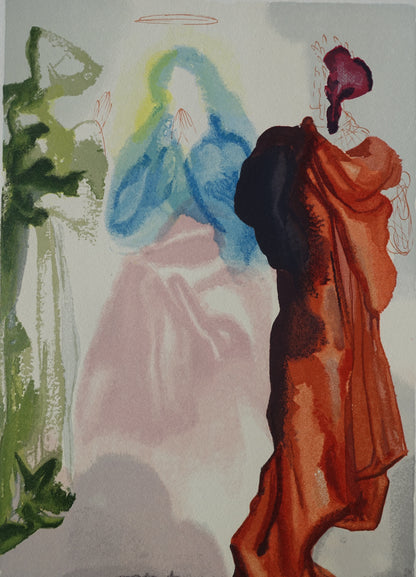 Salvador DALI : La prière de Saint Bernard - Bois gravé original