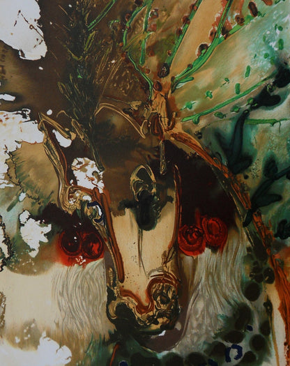 Salvador DALI : Les Chevaux - Bucéphale, Lithographie signée