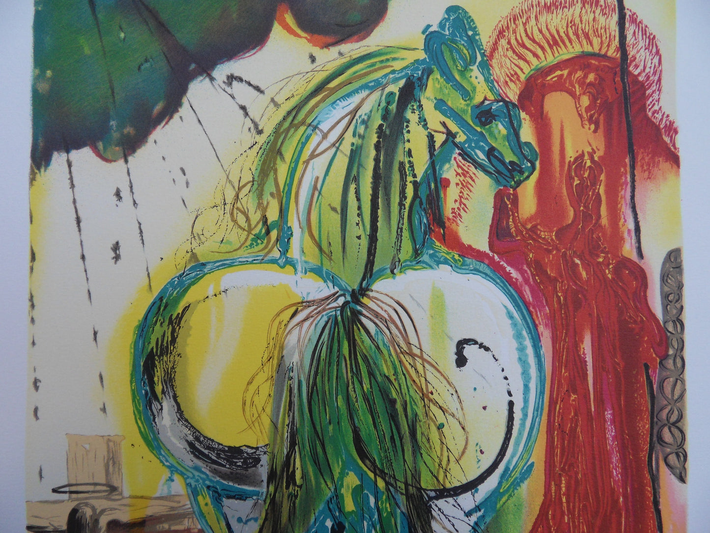 Salvador DALI : Les Chevaux - Le Centurion, Lithographie signée