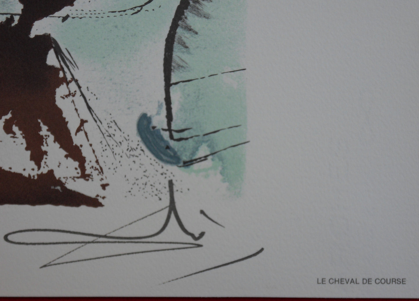 Salvador DALI : Les Chevaux - Le Cheval de course, Lithographie signée